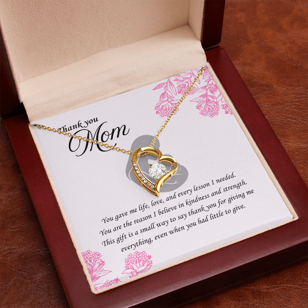 For the Woman Who Gave Me Everything: Forever Love Necklace