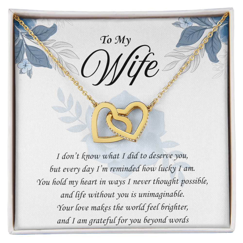 How Lucky I Am: Interlocking Hearts Necklace