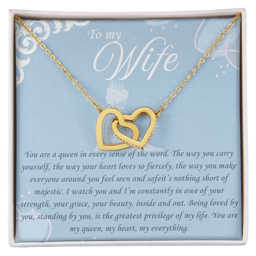 My Queen: Interlocking Hearts Necklace