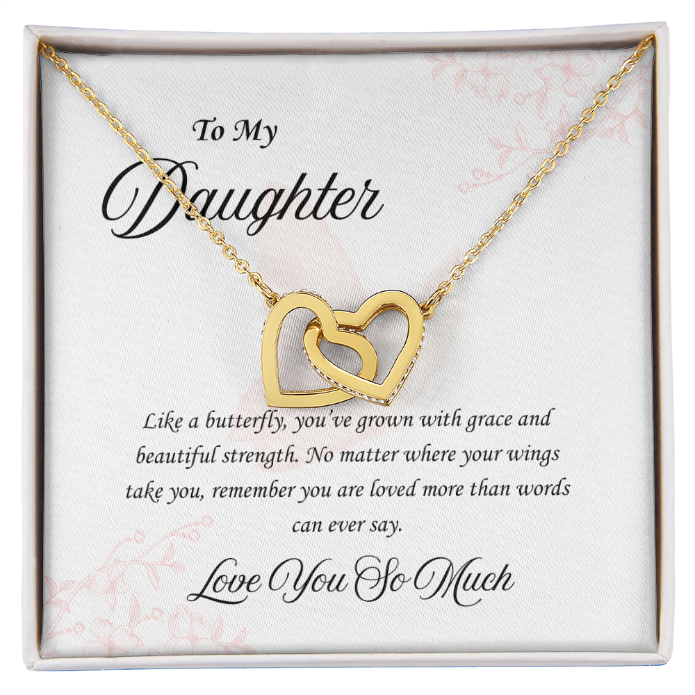 Butterfly Heart: Interlocking Hearts Necklace