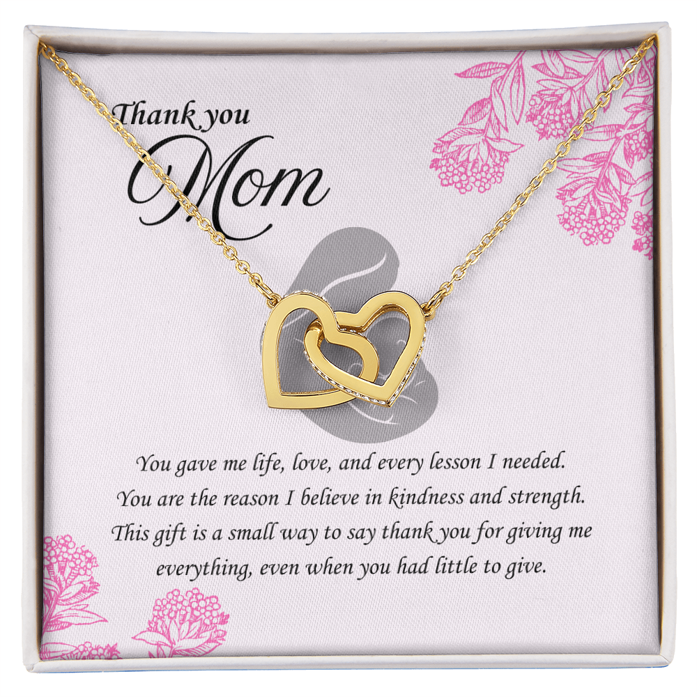 For the Woman Who Gave Me Everything: Interlocking Hearts Necklace