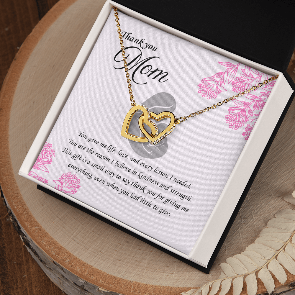 For the Woman Who Gave Me Everything: Interlocking Hearts Necklace
