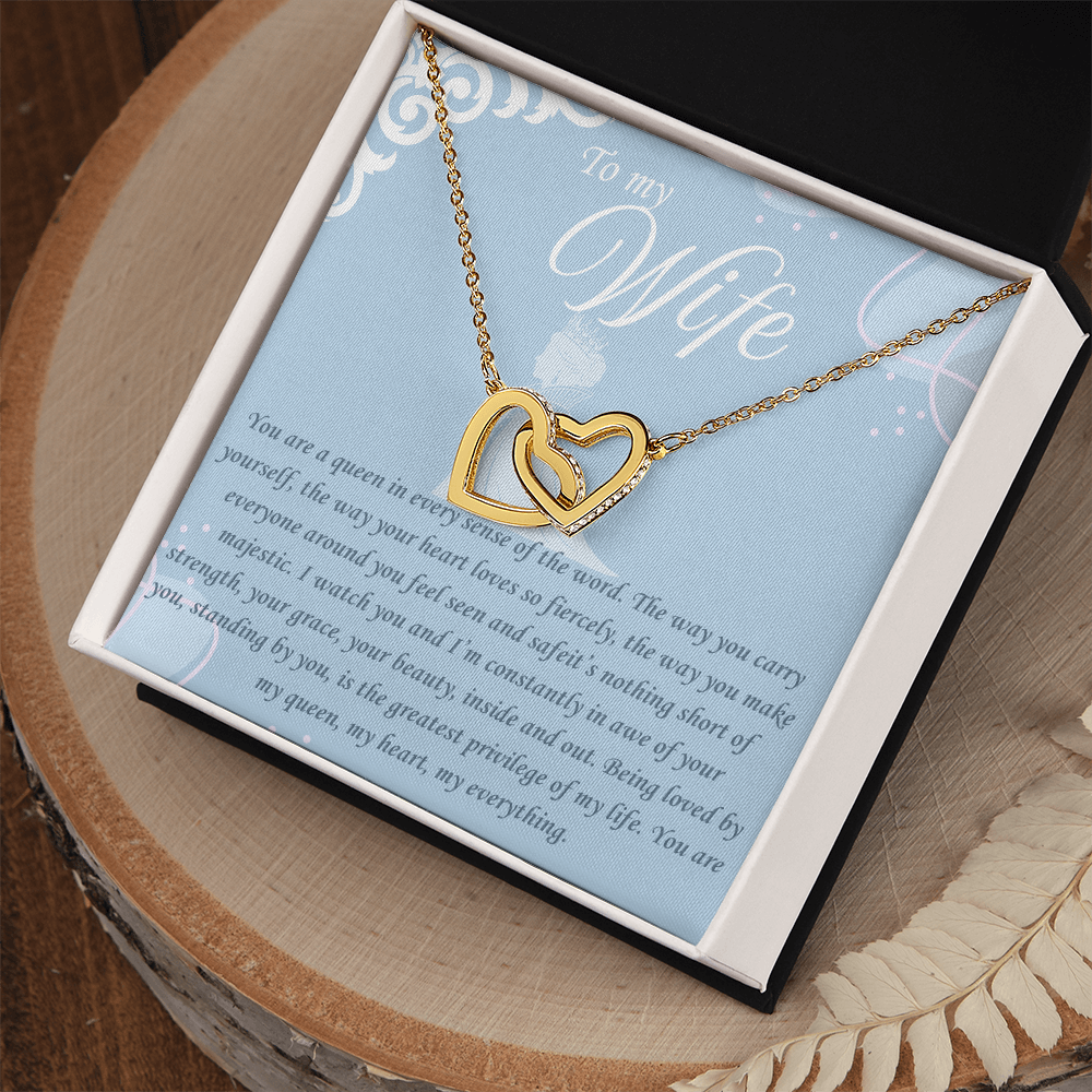 My Queen: Interlocking Hearts Necklace