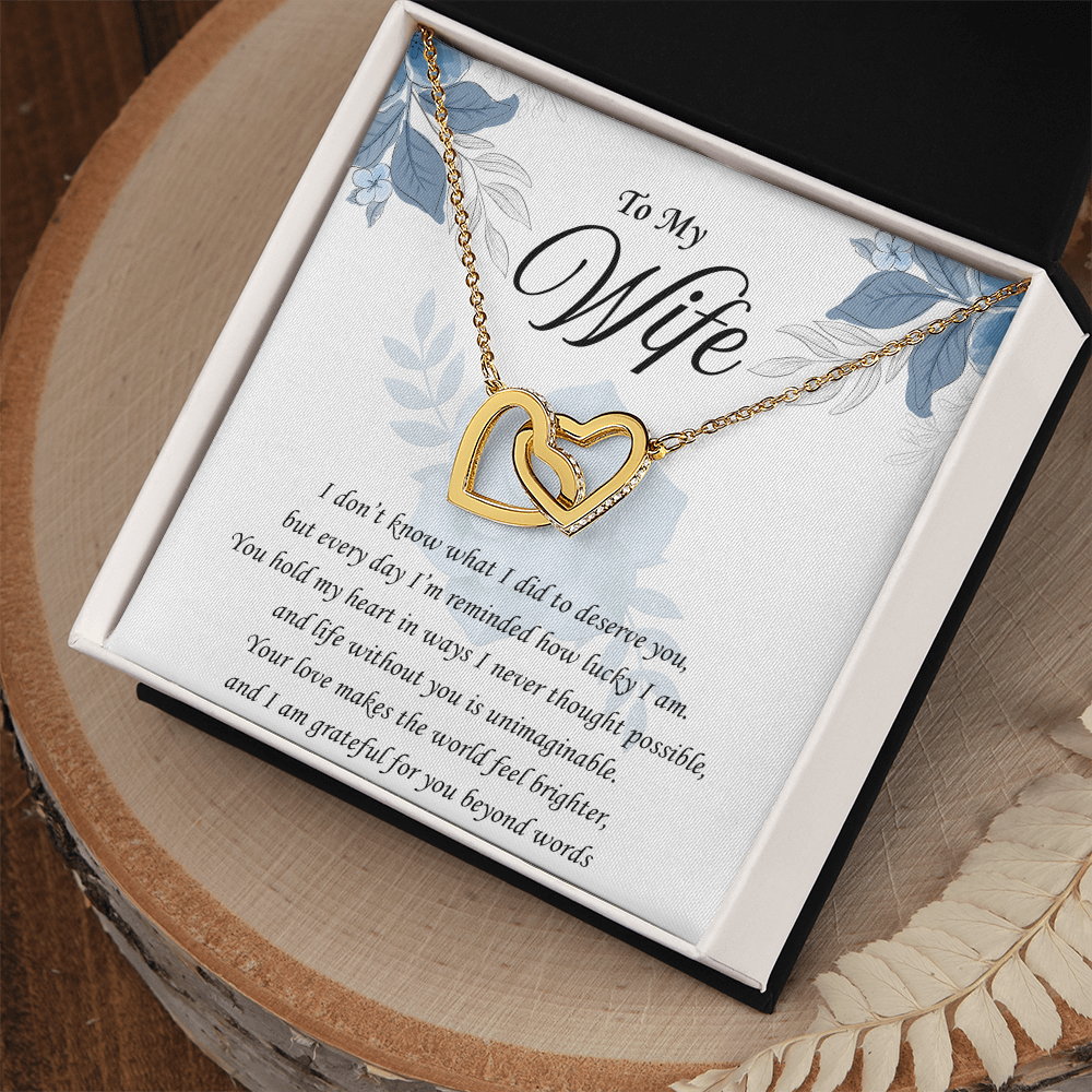 How Lucky I Am: Interlocking Hearts Necklace