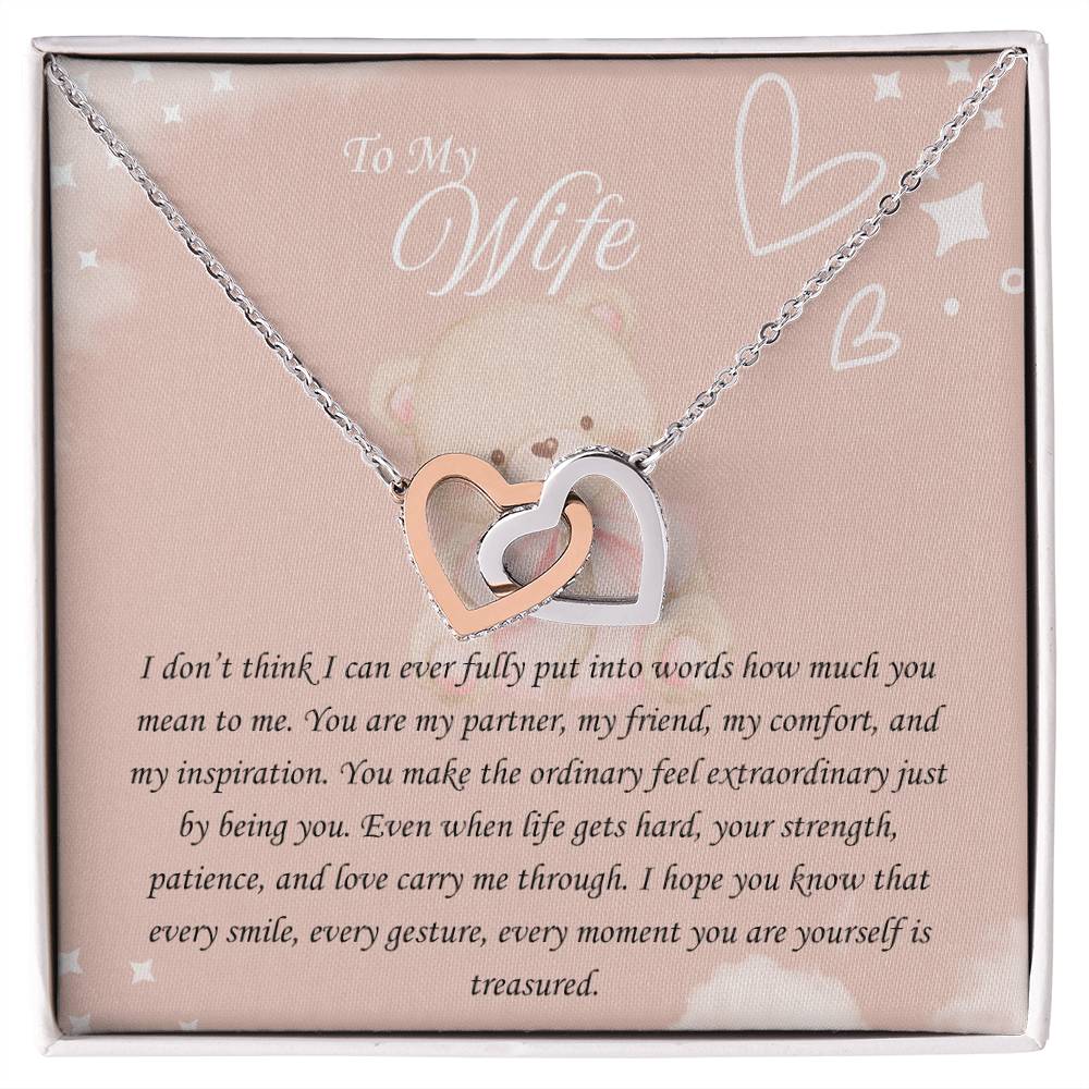 How Much You Mean To Me: Interlocking Hearts Necklace