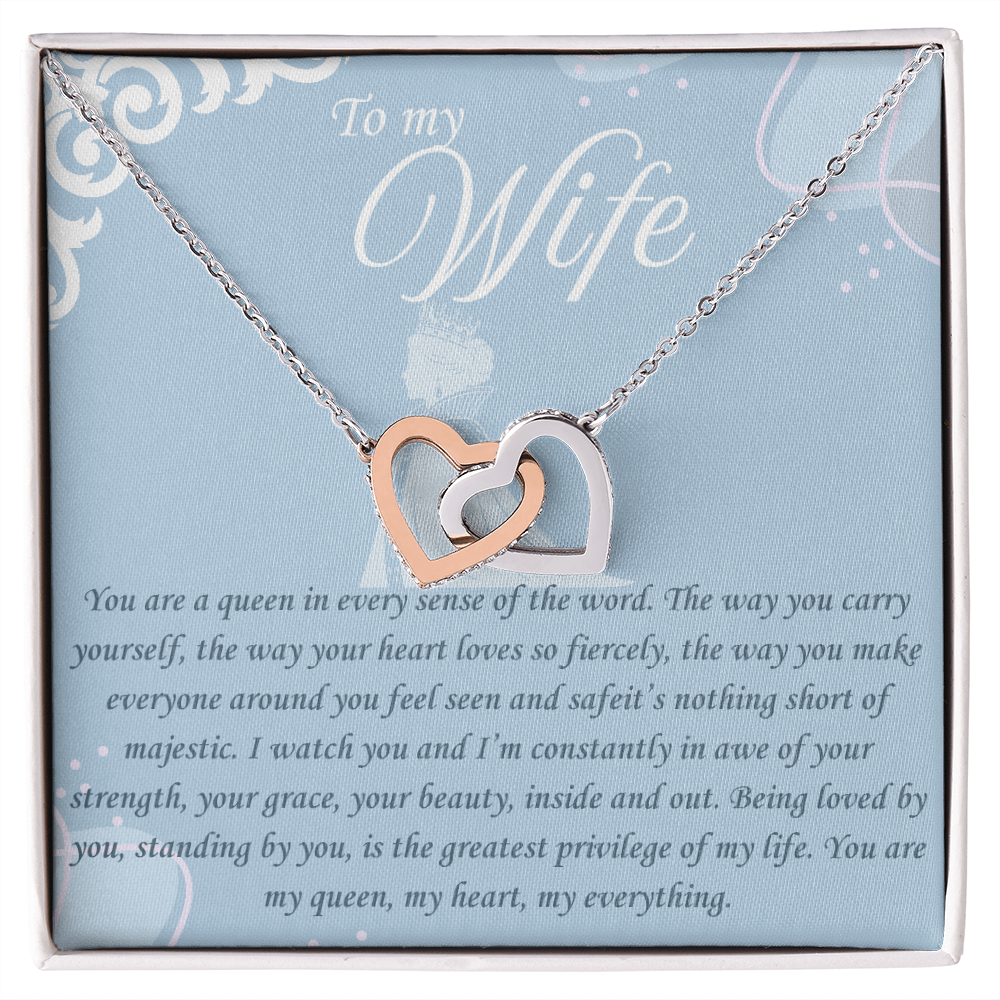 My Queen: Interlocking Hearts Necklace