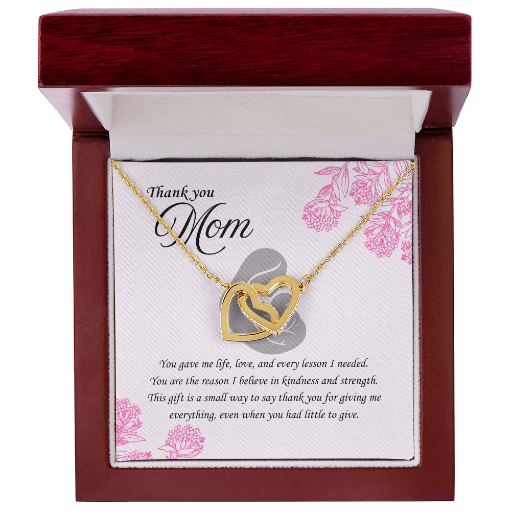 For the Woman Who Gave Me Everything: Interlocking Hearts Necklace