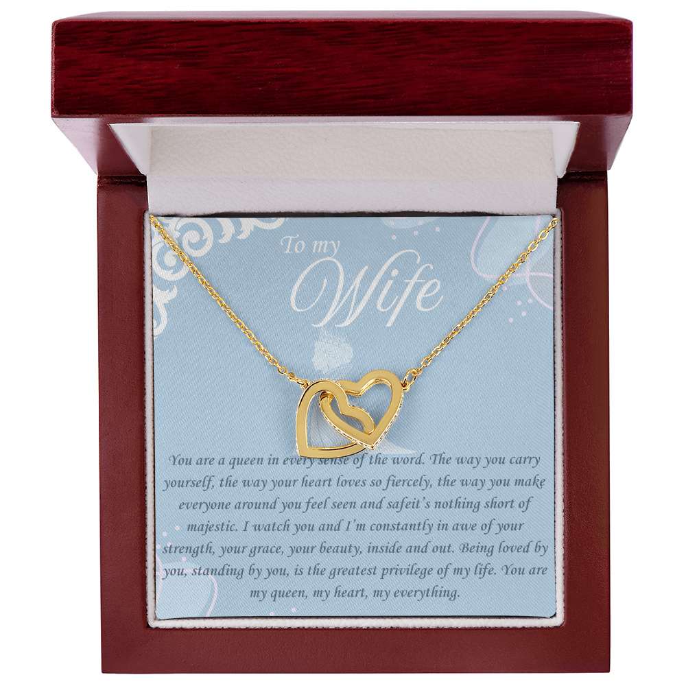My Queen: Interlocking Hearts Necklace