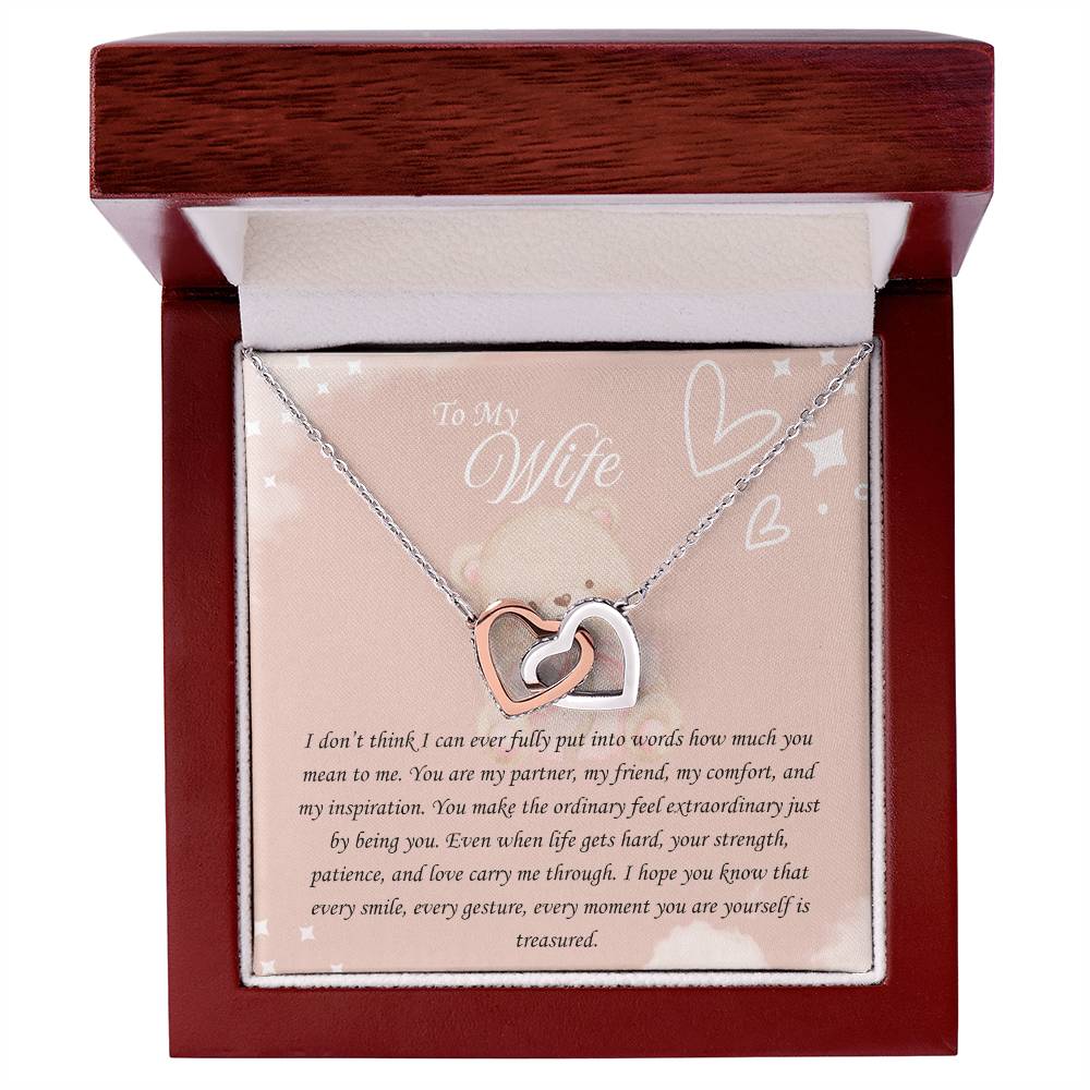 How Much You Mean To Me: Interlocking Hearts Necklace