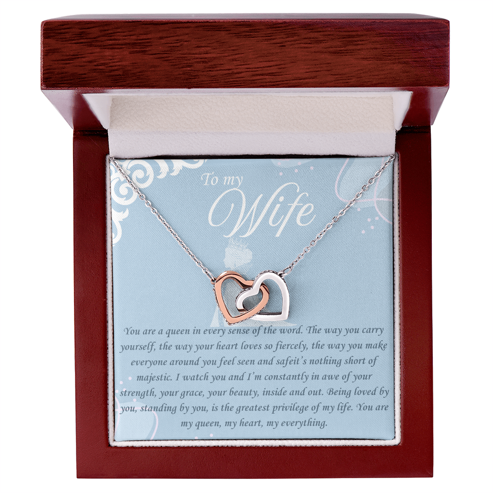 My Queen: Interlocking Hearts Necklace