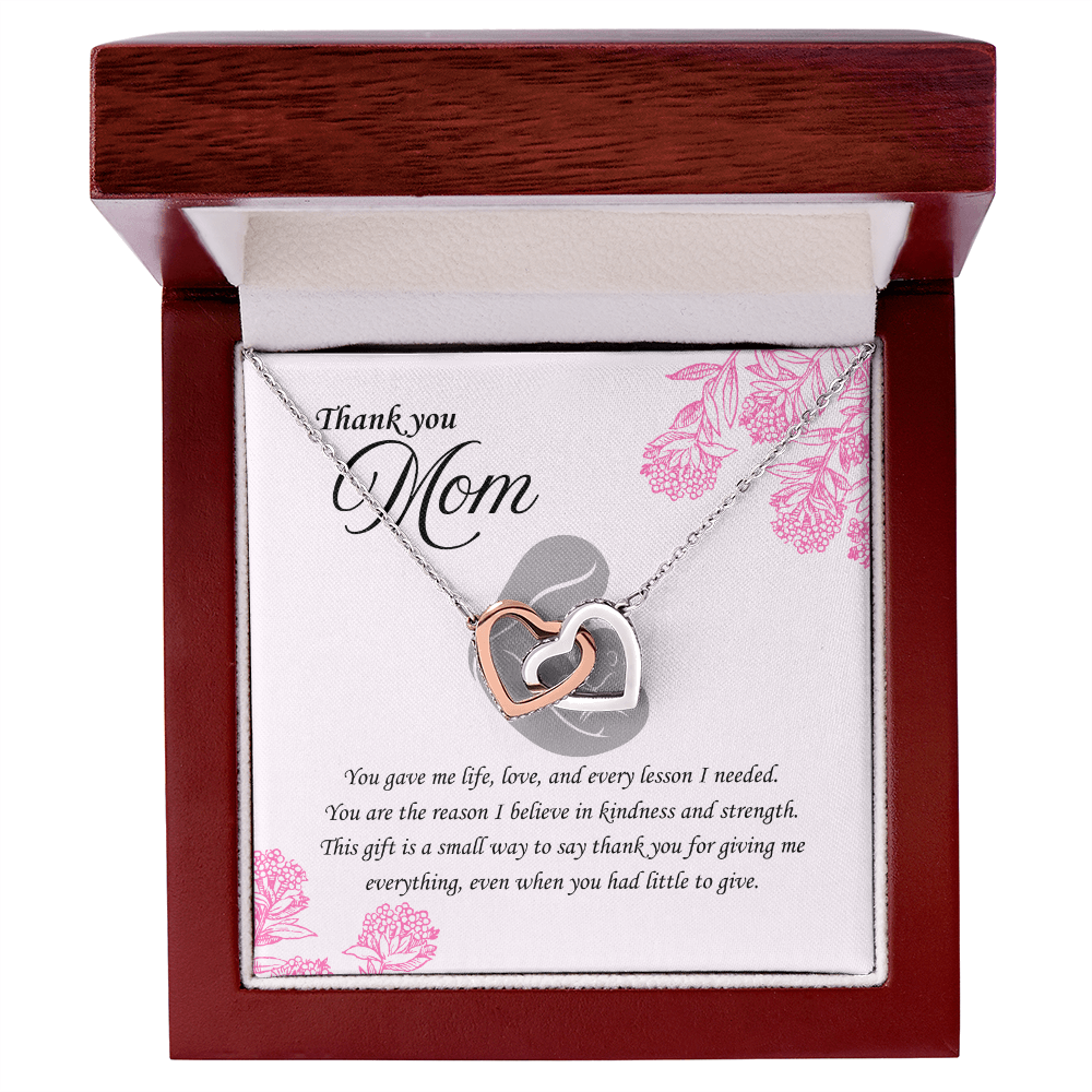 For the Woman Who Gave Me Everything: Interlocking Hearts Necklace