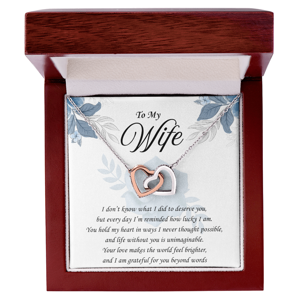 How Lucky I Am: Interlocking Hearts Necklace