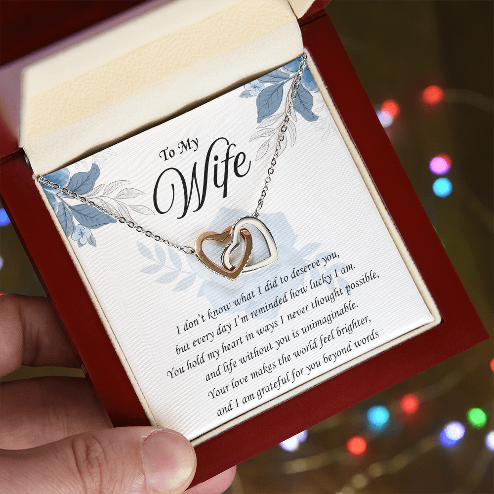 How Lucky I Am: Interlocking Hearts Necklace