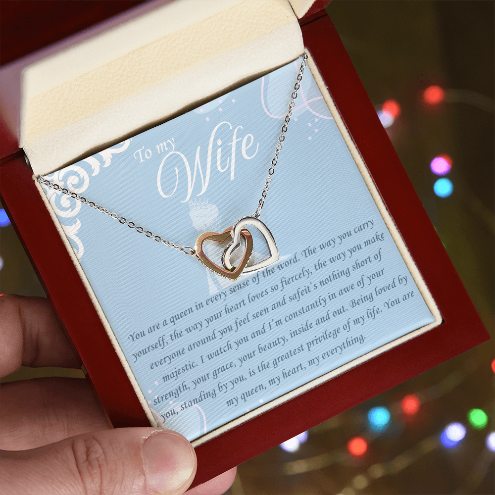 My Queen: Interlocking Hearts Necklace