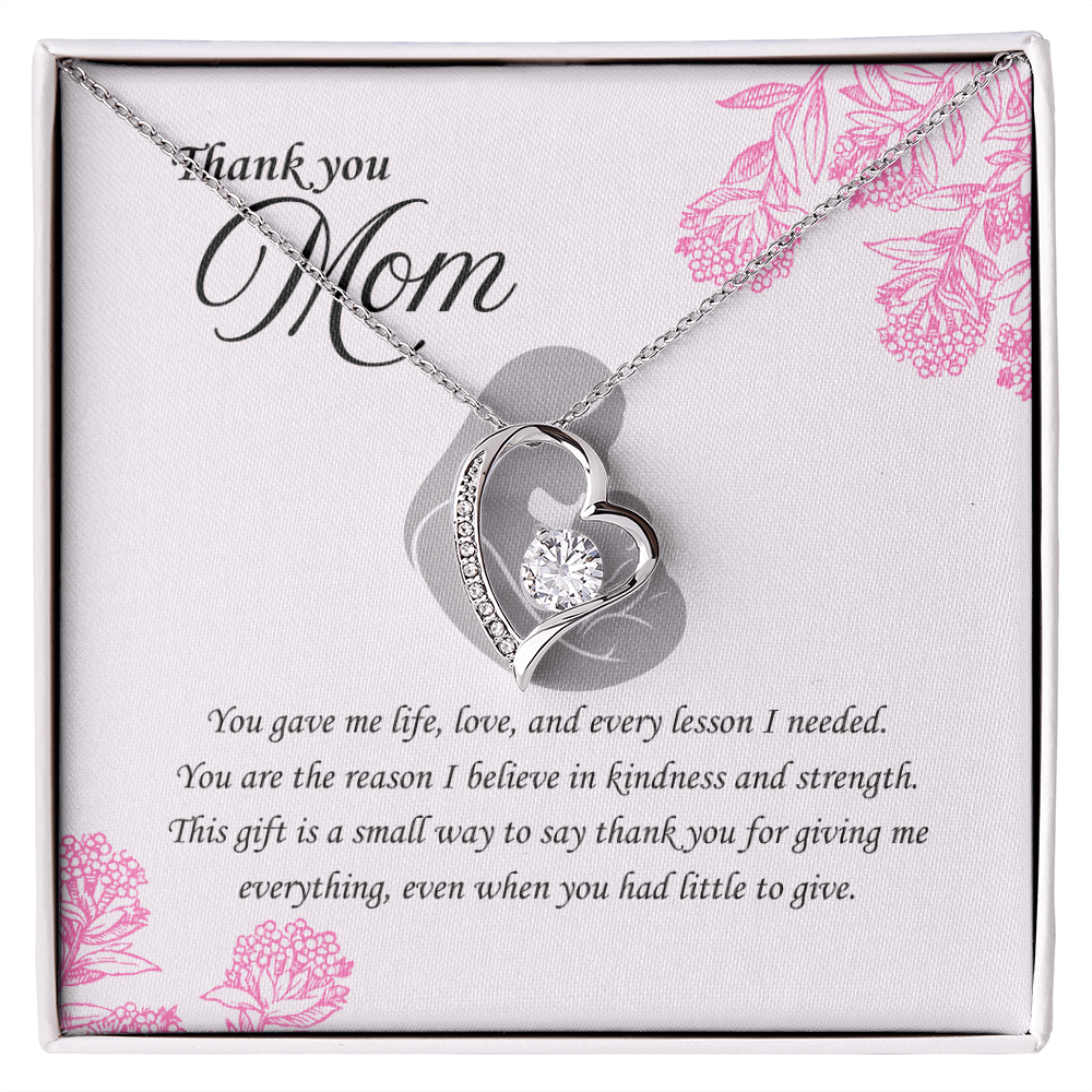 For the Woman Who Gave Me Everything: Forever Love Necklace