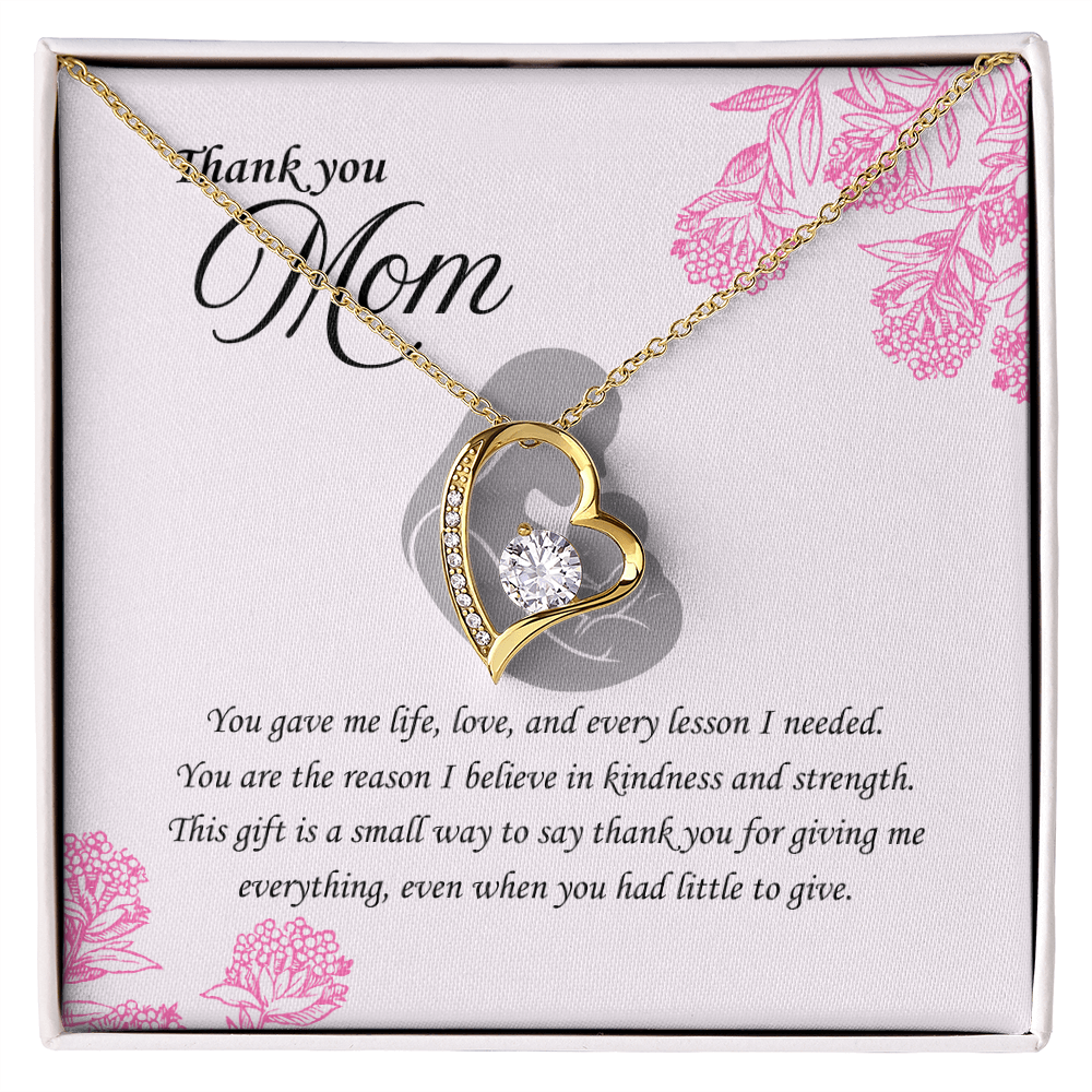 For the Woman Who Gave Me Everything: Forever Love Necklace
