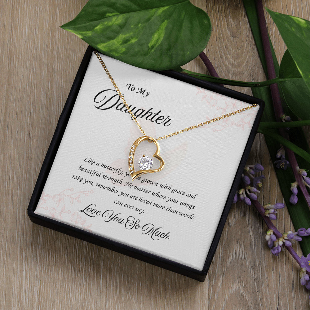 Butterfly Heart:Forever Love Necklace